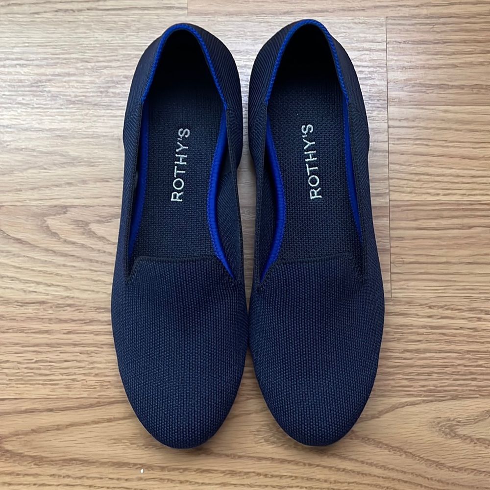 Rothy’s Navy Blue “ The Loafer “ size 8.5
